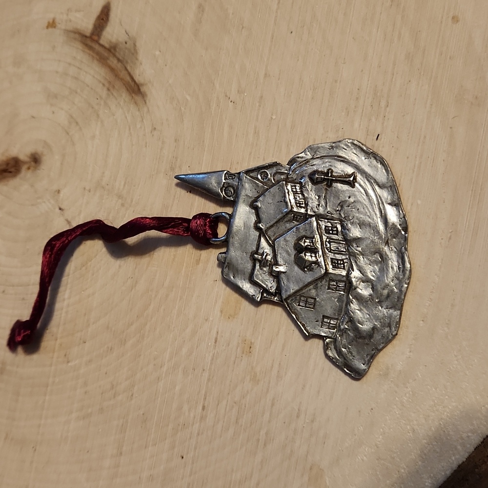 Seagull Pewter 1993 Christmas Church Ornament